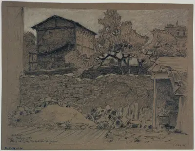 Cour de la maison, 4 avenue Junot à Montmartre von Ferdinand Boberg