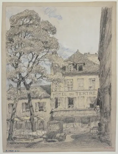 La place du Tertre, à Montmartre, 1926 – Nr. 2 von Ferdinand Boberg
