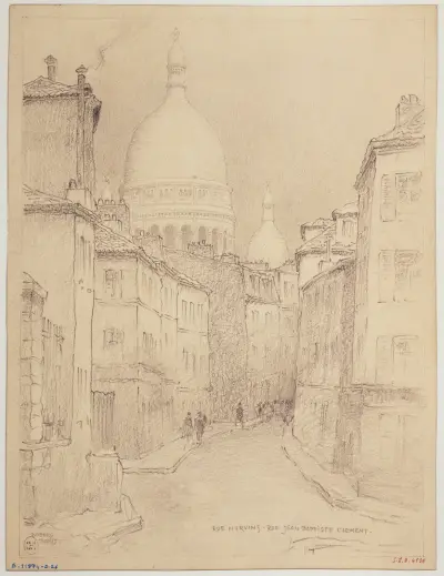 La rue de Norvins et la rue Jean-Baptiste Clément von Ferdinand Boberg