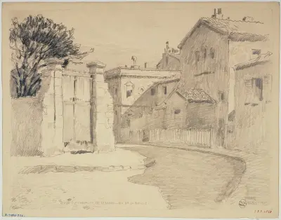 La rue du Chevalier de la Barre et la rue de la Bonne von Ferdinand Boberg