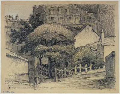 La rue Saint-Vincent et la rue des Saules, maison du Père Frédéric von Ferdinand Boberg