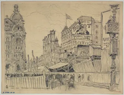Le percement du boulevard Haussmann von Ferdinand Boberg