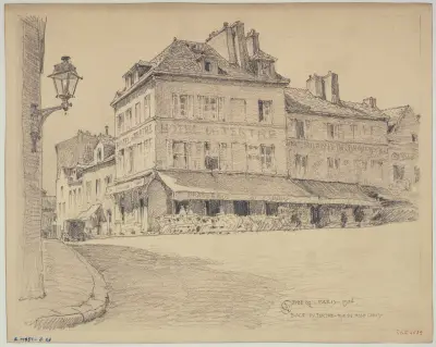 Place du Tertre et la rue du Mont Cenis, Montmartre von Ferdinand Boberg