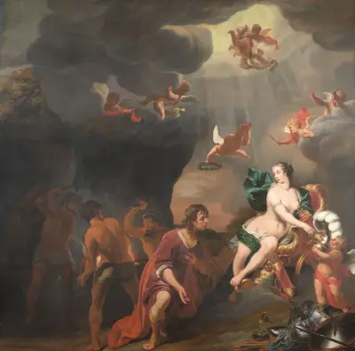 Aeneas Receiving a New Set of Armour from Venus von Ferdinand Bol