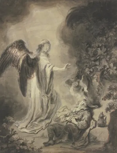 Der Engel erscheint Jacob im Traume von Ferdinand Bol