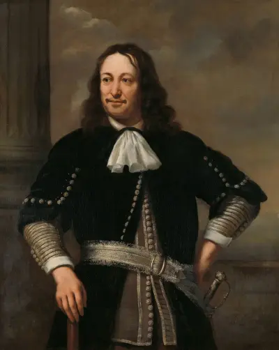 Portrait of a Naval Officer, probably Vice-Admiral Aert van Nes (1626-1693) von Ferdinand Bol
