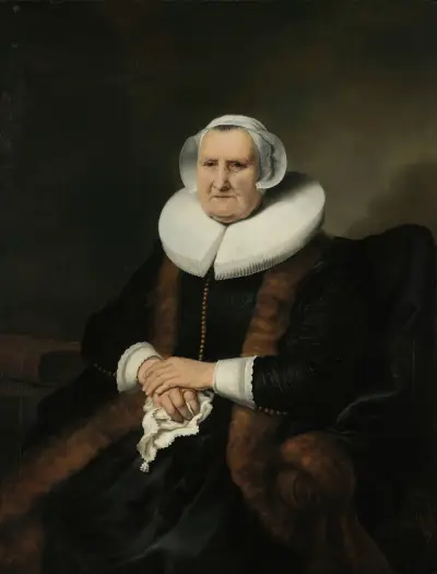 Portrait of an Old Lady, Possibly Elisabeth Bas von Ferdinand Bol