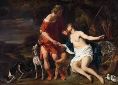 Venus and Adonis von Ferdinand Bol