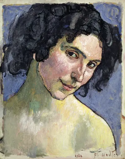 Portrait Of The Model Giulia Leonardi av Ferdinand Hodler