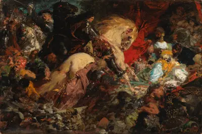 Ölskizze zum Türkenlouis av Ferdinand Keller