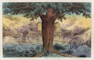 The new Democratic eucalyptus tree purifies a political morass av Joseph Ferdinand Keppler