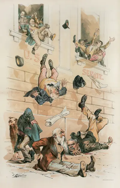 Throw ’em out! av Joseph Ferdinand Keppler