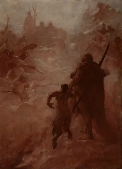 Le Satyre av Fernand Cormon