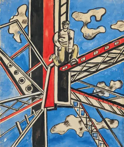 Étude pour ‘Les Constructeurs’ av Fernand Léger