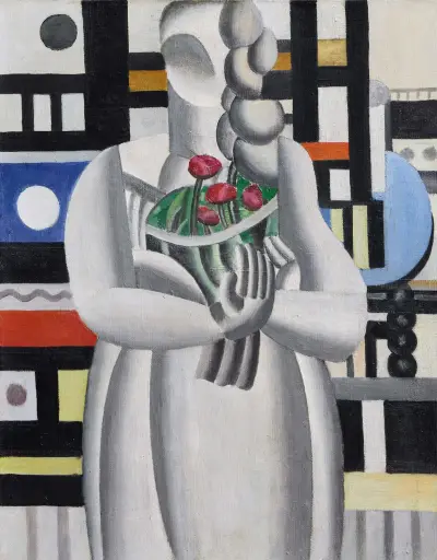 La Jeune fille au bouquet av Fernand Léger