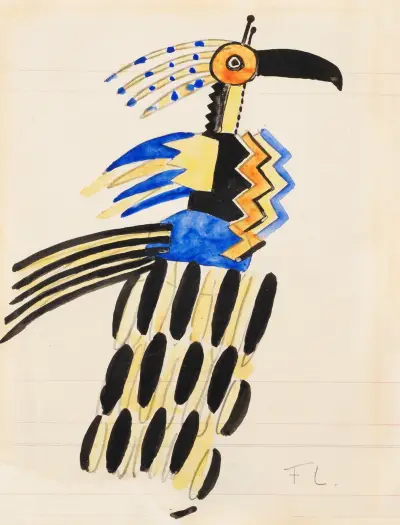 Projet de costume; Création du Monde av Fernand Léger