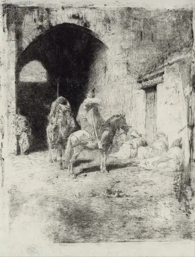 Wache der Kasbah in Tetouan von Mariano Fortuny Marsal