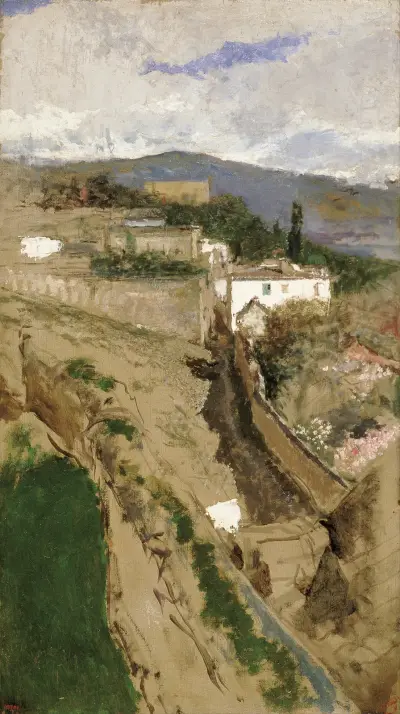 Landschaft bei Granada von Mariano Fortuny Marsal