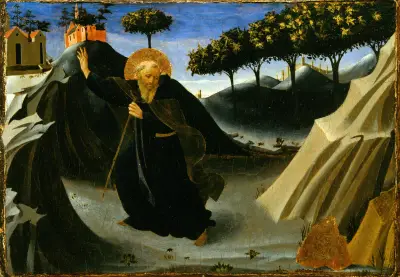 Saint Anthony Abbot Shunning the Mass of Gold av Fra Angelico