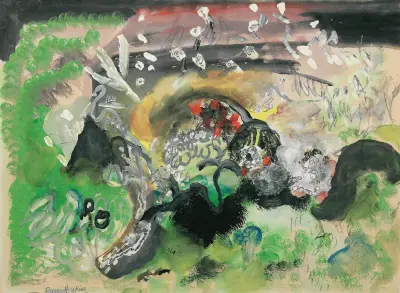 Spring at Little Woolgarston av Frances Hodgkins