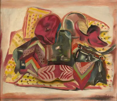 Stillleben; Selbstporträt von Frances Hodgkins