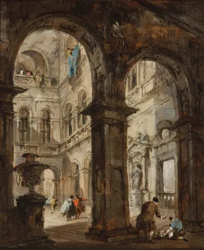 Architektonické capriccio, Francesco Guardi