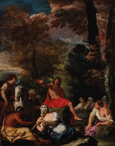 Johannes der Täufer predigt – Nr. 2 von Pier Francesco Mola