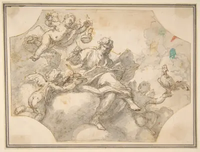 Allegorical Figure of Study av Francesco Solimena