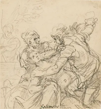 Study for the Death of Messalina av Francesco Solimena
