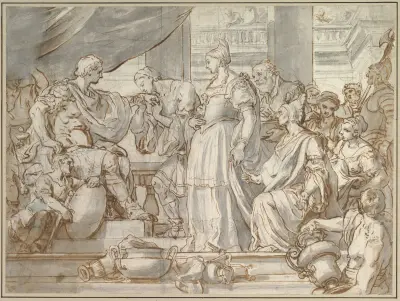 The Continence of Scipio av Francesco Solimena