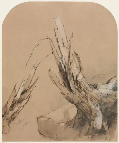 Ein vom Blitz zerstörter Baum von Jasper Francis Cropsey
