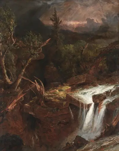 The Clove – Eine Sturmszene in den Catskill Mountains von Jasper Francis Cropsey