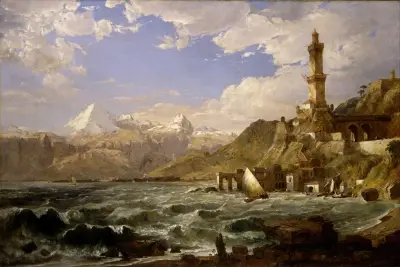 Die Küste von Genua von Jasper Francis Cropsey