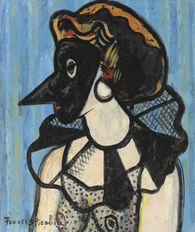 Frau mit Maske von Francis Picabia