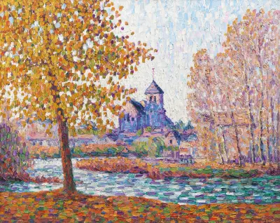 Die Kirche von Montigny, Herbststimmung von Francis Picabia