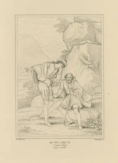 As you like it, Orlando & Adam, act II, scene vi av William Francis Starling
