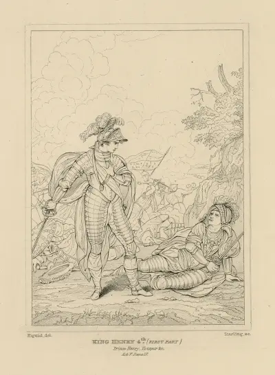 King Henry 4th (first part) Prince Henry, Hotspur &c, Act V, scene iv av William Francis Starling