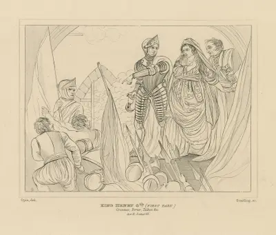 King Henry 6th, (first part), Countess, Porter, Talbot &c., act II, scene III av William Francis Starling