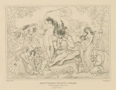 Midsummer night’s dream ; Titania, Bottom, fairies &c., act IV, scene I av William Francis Starling