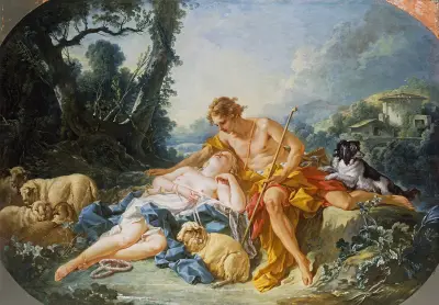 Daphnis and Chloe av François Boucher