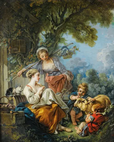 Pastoral Scene av François Boucher