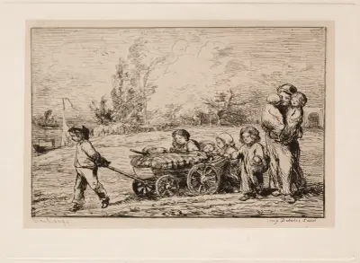 Nastěhování do „Le Botin“ (vybavení lodi) aneb Stěhování na loď, Charles François Daubigny