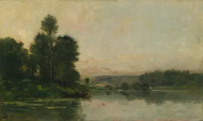 Svahy u Méry-sur-Oise, naproti Auvers, Charles François Daubigny