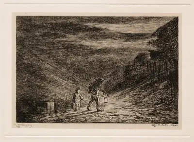 Hledání hostince, Charles François Daubigny