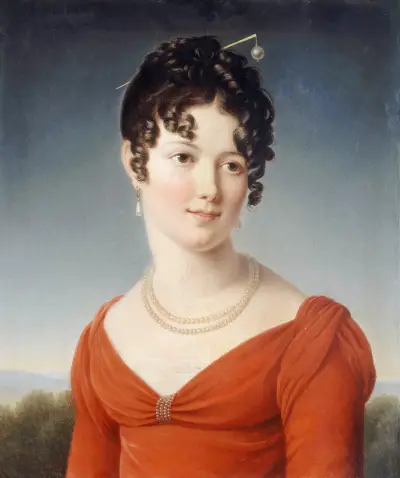 Bust Portrait Of Alexandrine-Anne De La Pallu, Marquise De Flers (1786-1832) av François Gérard