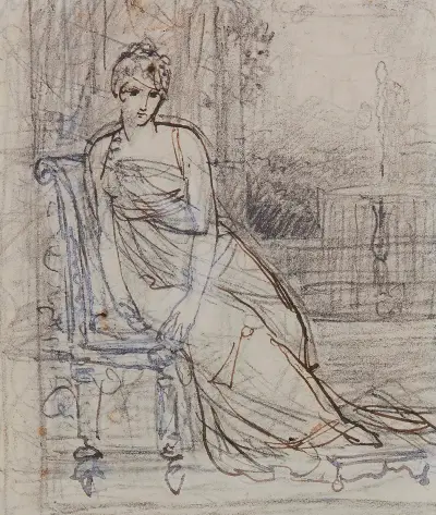 Étude pour un portrait de Juliette Récamier von François Gérard