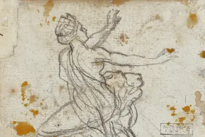 Gekrönte Frau sitzend, die Arme ausgestreckt von François Gérard