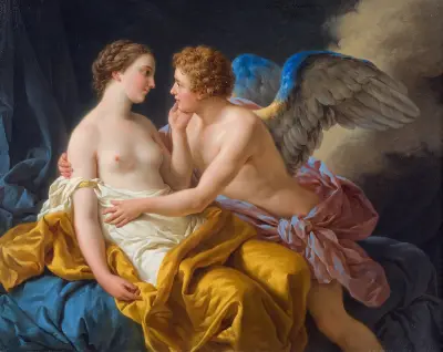 Cupid and Psyche av Louis-Jean-François Lagrenée