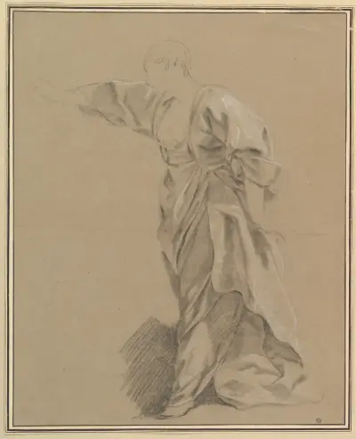Drapery Study of a Woman with an Outstretched Arm av Louis-Jean-François Lagrenée
