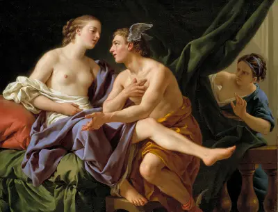 Mercury, Herse and Aglaura av Louis-Jean-François Lagrenée